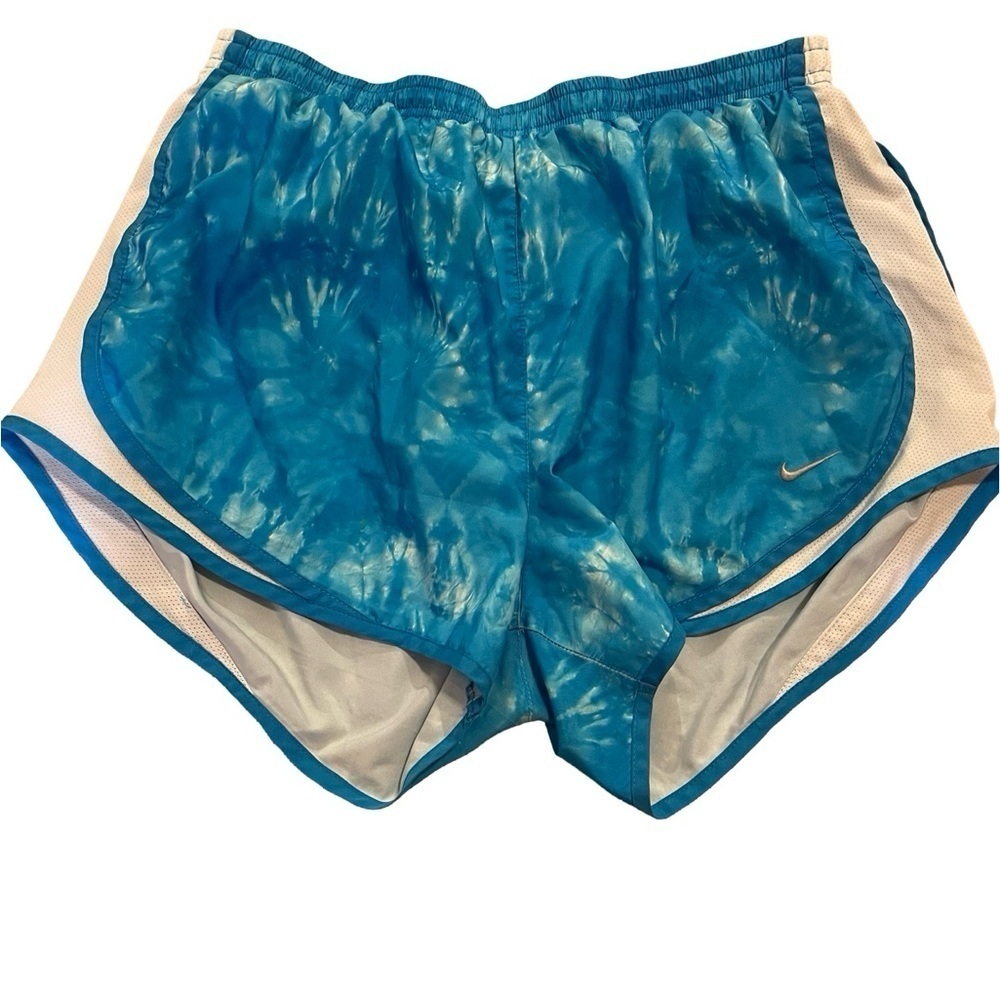 Nike Dri-Fit Blue Tie-Dye Design Athletic Lined Shorts Size Large